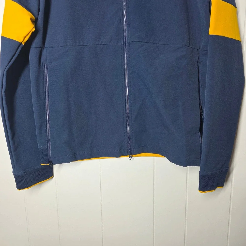 Nike Dri-FIT Full Zip Training Jacket Mens Medium Navy Blue Yellow 928010-451